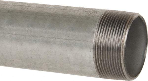 B&K Mueller - Schedule 40, 2 x 24" Galvanized Pipe Nipple - Threaded Steel - Eagle Tool & Supply
