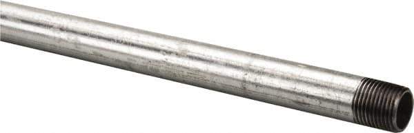 B&K Mueller - Schedule 40, 1/2 x 72" Galvanized Pipe Nipple - Threaded Steel - Eagle Tool & Supply