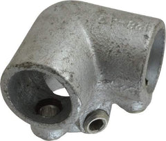 PRO-SAFE - 3/4" Pipe, 90° Side Outlet Elbow, Malleable Iron Elbow Pipe Rail Fitting - Galvanized Finish - Eagle Tool & Supply