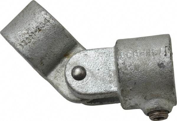 PRO-SAFE - 1" Pipe, Malleable Iron Swivel Socket Pipe Rail Fitting - Galvanized Finish - Eagle Tool & Supply