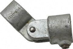 PRO-SAFE - 1" Pipe, Malleable Iron Swivel Socket Pipe Rail Fitting - Galvanized Finish - Eagle Tool & Supply