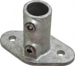 PRO-SAFE - 3/4" Pipe, Railing Flange, Malleable Iron Flange Pipe Rail Fitting - Galvanized Finish - Eagle Tool & Supply