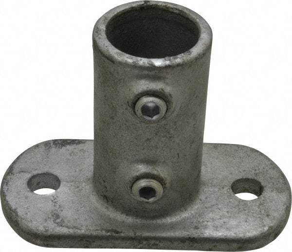 PRO-SAFE - 1" Pipe, Railing Flange, Malleable Iron Flange Pipe Rail Fitting - Galvanized Finish - Eagle Tool & Supply