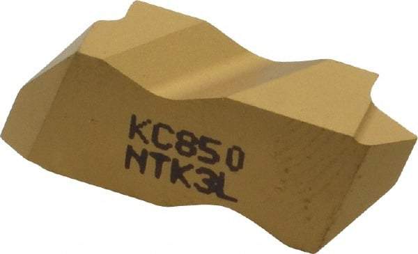 Kennametal - NTK3 Grade KC850, Internal/External Partial Profile 60° Threading Insert - 0.6 to 2.5mm & 10 to 44 TPI Ext Pitch, 10 to 2.5mm & 9 to 24 TPI Int Pitch, Left Hand Insert, TiC/TiCN/TiN Finish, Carbide - Eagle Tool & Supply