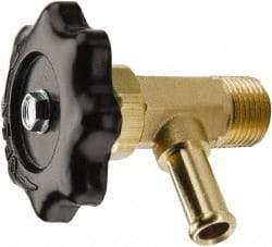 Parker - Hose I.D. x MNPTF End Connection Brass Truck Valve - 2-3/4" OAL, 5/8 x 3/8" Pipe - Eagle Tool & Supply
