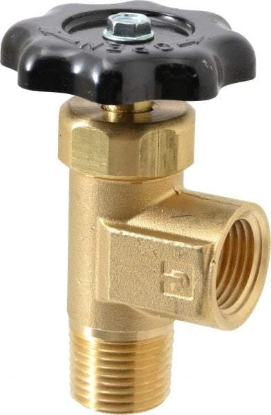 Parker - FNPTF x MNPTF End Connection Brass Truck Valve - 3.15" OAL, 1/2" Pipe - Eagle Tool & Supply