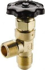 Parker - MNPTF x Flare End Connection Brass Truck Valve - 3.6" OAL, 1/2 x 5/8" Pipe - Eagle Tool & Supply