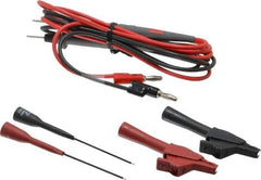 Pomona - Black/Red Electrical Test Equipment Probe Set - Use with Banana Plugs, Digital Multimeters - Eagle Tool & Supply