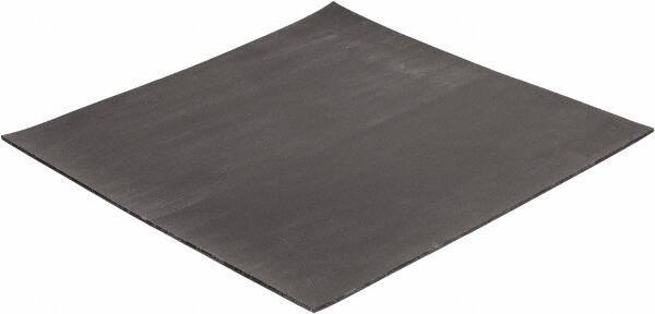 Made in USA - 12" Long, 12" Wide, 1/8" Thick, Neoprene Rubber Foam Sheet - 50 to 60 Durometer, Black, -20 to 170°F, 2,500 psi Tensile Strength, Adhesive Backing, Stock Length - Eagle Tool & Supply