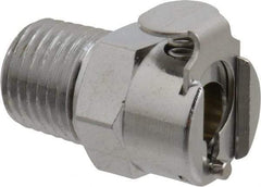 CPC Colder Products - 1/4 NPT Brass, Quick Disconnect, Coupling Body - 250 Max psi, -40 to 180°F, 2" OAL x 0.63" Overall Height, Chrome Plated - Eagle Tool & Supply