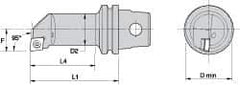 Kennametal - Right Hand Cut, 20mm Min Bore Diam, Size KM32 Steel Modular Boring Cutting Unit Head - 2.2047" Max Bore Depth, Through Coolant, Compatible with CP.. - Eagle Tool & Supply