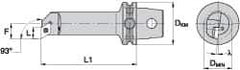 Kennametal - Left Hand Cut, Size KM63, DC.. Insert Compatiblity, Internal Modular Turning & Profiling Cutting Unit Head - 22mm Ctr to Cutting Edge, 140mm Head Length, Through Coolant, Series Screw-On - Eagle Tool & Supply