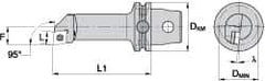 Kennametal - Right Hand Cut, Size KM63, CC.. Insert Compatiblity, Internal Modular Turning & Profiling Cutting Unit Head - 27mm Ctr to Cutting Edge, 140mm Head Length, Through Coolant, Series Screw-On - Eagle Tool & Supply
