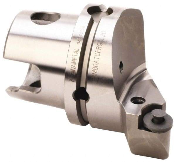 Kennametal - Left Hand Cut, Size KM80, RC.. 2006M0 Insert Compatiblity, Internal Modular Turning & Profiling Cutting Unit Head - 53mm Ctr to Cutting Edge, 70mm Head Length, Through Coolant, Series Kenlever - Eagle Tool & Supply