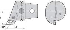 Kennametal - Left Hand Cut, Size KM63, DN.. Insert Compatiblity, External Modular Turning & Profiling Cutting Unit Head - 43mm Ctr to Cutting Edge, 60mm Head Length, Through Coolant, Series Kenlever - Eagle Tool & Supply
