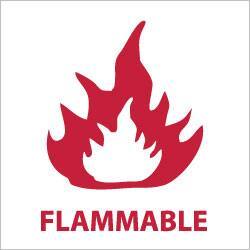 NMC - "FLAMMABLE", 7" Long x 7" Wide, Rigid Plastic Safety Sign - Square, 0.05" Thick, Use for Hazardous Materials - Eagle Tool & Supply