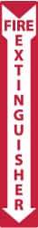 NMC - Fire Extinguisher, Plastic Fire Sign - 4" Wide x 24" High, Glow-in-the-Dark - Eagle Tool & Supply