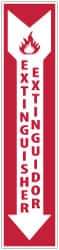 NMC - Extinguisher, Plastic Fire Sign - 4" Wide x 18" High - Eagle Tool & Supply