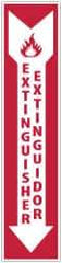 NMC - Extinguisher, Plastic Fire Sign - 4" Wide x 18" High - Eagle Tool & Supply