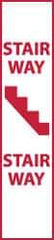 NMC - Stairway - Stairway, Pressure Sensitive Vinyl Fire Sign - 4" Wide x 18" High, Glow-in-the-Dark - Eagle Tool & Supply