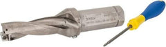 Iscar - 3" Max Drill Depth, 3xD, 1" Diam, Indexable Insert Drill - 2 Inserts, 1-1/4" Shank Diam, Straight Shank - Eagle Tool & Supply