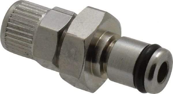 CPC Colder Products - PTF Brass, Quick Disconnect, Inline Coupling Insert - 250 Max psi, -40 to 180°F, 1.12" OAL x 0.63" Overall Height, Chrome Plated - Eagle Tool & Supply