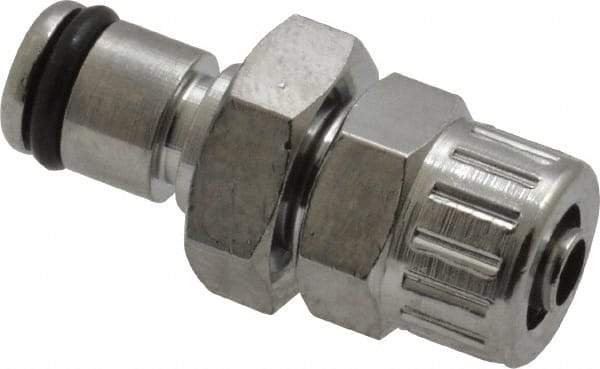 CPC Colder Products - 1/4" Outside Diam, Chrome Plated Brass Push-to-Connect Male Connector - 250 Max psi, Buna Nitrile O-Ring - Eagle Tool & Supply