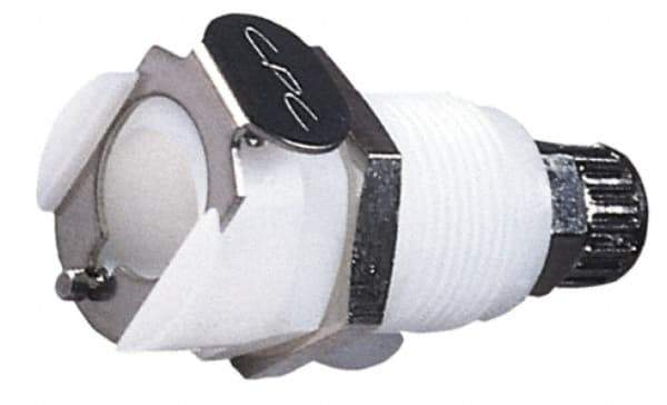 CPC Colder Products - 1/4" OD, Acetal Push-to-Connect Female Connector - 120 Max psi, White - Eagle Tool & Supply