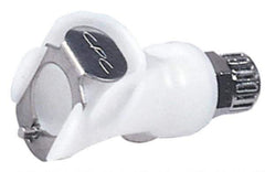 CPC Colder Products - 1/4" OD, Acetal Push-to-Connect Male Connector - 120 Max psi, White - Eagle Tool & Supply