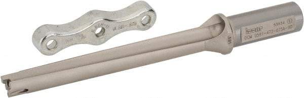 Iscar - 0.591 to 5/8" Diam, 8xD, 4.72" Max Depth, 3/4" Shank Diam, 7.35" OAL, Replaceable Tip Drill - IDI-SG, IDI-SK Insert, 15 Seat Size, DCM Toolholder, Series ChamDrill - Eagle Tool & Supply
