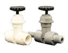 Specialty Mfr - 1/4" Pipe, Inline Needle Valve - PTFE Seal, FNPT x FNPT Ends, PVC Valve, 125 Max psi - Eagle Tool & Supply