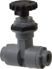 Specialty Mfr - 1/8" Pipe, Inline Needle Valve - PTFE Seal, FNPT x FNPT Ends, PVC Valve, 125 Max psi - Eagle Tool & Supply
