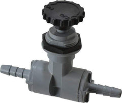 Specialty Mfr - 1/4" Pipe, Inline Needle Valve - EPDM Seal, Barbed x Barbed Ends, PVC Valve, 125 Max psi - Eagle Tool & Supply