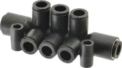 Legris - Nylon Push-to-Connect Tube Double Multiple Tee with Mounting Holes - 290 Max psi, Black - Eagle Tool & Supply