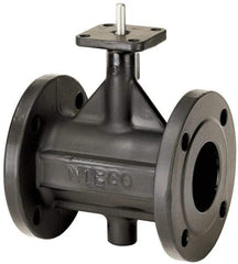 NIBCO - 10" Pipe, Flanged Butterfly Valve - Bare Stem Handle, Ductile Iron Body, Polyamide Seat, 285 WOG, EPDM Coated Ductile Iron Disc, Stainless Steel Stem - Eagle Tool & Supply
