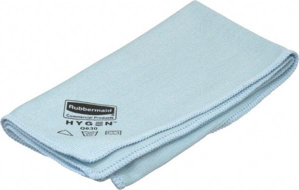 Rubbermaid - Dry Microfiber Wipes - 16" x 16" Sheet Size, Blue - Eagle Tool & Supply