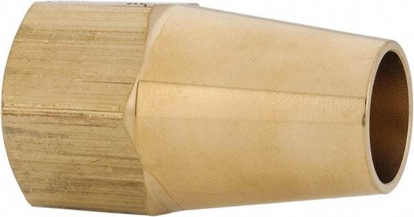 Parker - 3/4" Tube OD, 45° Brass Flared Tube Long Nut - 1-1/16-14 UNF, Flare Ends - Eagle Tool & Supply