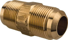 Parker - 3/4" Tube OD, 45° Brass Flared Tube Union - 1-1/16-14 UNF, Flare x Flare Ends - Eagle Tool & Supply