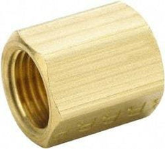 Parker - 1/8" Tube OD, Brass Flared Tube Inverted Union - 5/16-28 UNF, Flare x Flare Ends - Eagle Tool & Supply