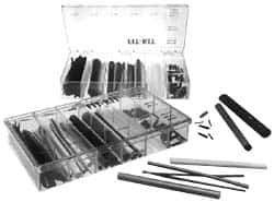 Alpha Wire - 82 Piece, Black, Heat Shrink Electrical Tubing Kit - Nylon, PVC, PVDF, SR-XLPO and XLPO - Eagle Tool & Supply