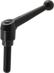 KIPP - 5/8-11, 1.18" Hub Diam, Zinc Die Cast (Steel Components) Threaded Stud Adjustable Clamping Lever - 2.36" Stud Length, 4.96" OAL, 3.11" High - Eagle Tool & Supply