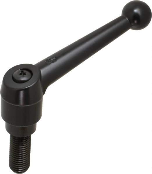 KIPP - M16 x 2.0, 30mm Hub Diam, Zinc Die Cast (Steel Components) Metric Threaded Stud Adjustable Clamping Lever - 40mm Stud Length, 126mm OAL, 79mm High - Eagle Tool & Supply