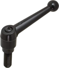 KIPP - M16 x 2.0, 30mm Hub Diam, Zinc Die Cast (Steel Components) Metric Threaded Stud Adjustable Clamping Lever - 40mm Stud Length, 126mm OAL, 79mm High - Eagle Tool & Supply