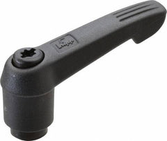 KIPP - M5 x 0.8, 13mm Hub Diam, Glass Fiber (Steel Components) Tapped Adjustable Clamping Lever - 47mm OAL, 30mm High, 9mm Hole Depth - Eagle Tool & Supply