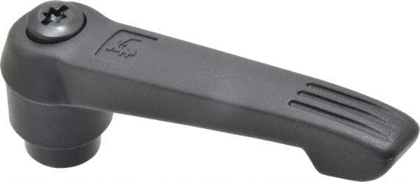 KIPP - 1/2-13, 1" Hub Diam, Glass Fiber (Steel Components) Tapped Adjustable Clamping Lever - 4.29" OAL, 2.4" High, 0.67" Hole Depth - Eagle Tool & Supply