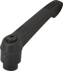 KIPP - M10 x 1.5, 25.5mm Hub Diam, Glass Fiber (Steel Components) Tapped Adjustable Clamping Lever - 109mm OAL, 61mm High, 17mm Hole Depth - Eagle Tool & Supply