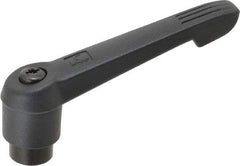 KIPP - M16 x 2.0, 30mm Hub Diam, Glass Fiber (Steel Components) Tapped Adjustable Clamping Lever - 126mm OAL, 72mm High, 23mm Hole Depth - Eagle Tool & Supply