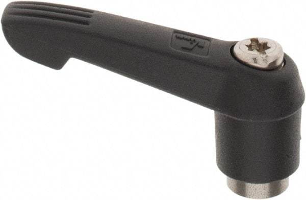 KIPP - M6 x 1.0, 13mm Hub Diam, Glass Fiber (Stainless Steel Components) Tapped Adjustable Clamping Lever - 47mm OAL, 30mm High, 9mm Hole Depth - Eagle Tool & Supply