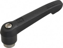 KIPP - 5/16-18, 0.71" Hub Diam, Glass Fiber (Stainless Steel Components) Tapped Adjustable Clamping Lever - 2.95" OAL, 1.63" High, 0.47" Hole Depth - Eagle Tool & Supply