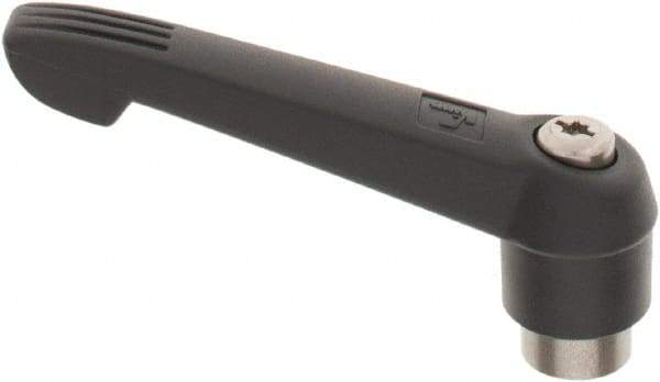 KIPP - 1/2-13, 1" Hub Diam, Glass Fiber (Stainless Steel Components) Tapped Adjustable Clamping Lever - 4.29" OAL, 2.4" High, 0.67" Hole Depth - Eagle Tool & Supply